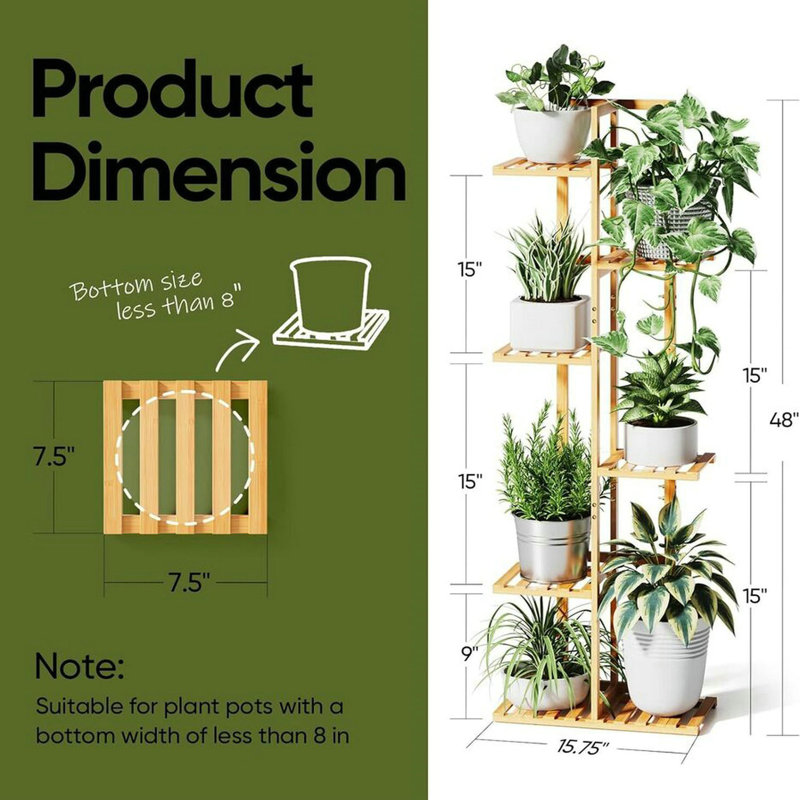 Winston Porter Pharah Wood Plant Stand & Reviews | Wayfair